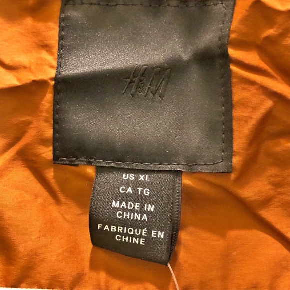 H&M men's jacket hooded windbreaker rust XL - Picture 9 of 13